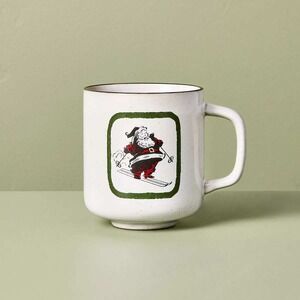 12.5oz Holiday Mug Skiing‎ Santa - Hearth & Hand™ with Magnolia